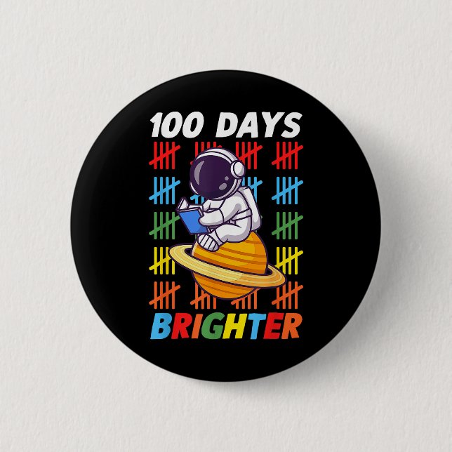 100 Tage Helligraumastronaut 100. Tag Button (Vorderseite)