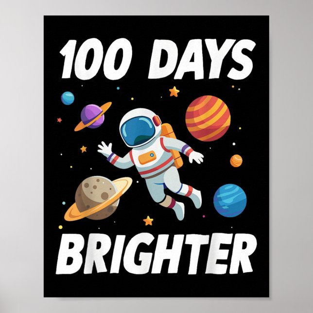100 Tage Helligraumastronaut 100. Tag Poster (Vorne)
