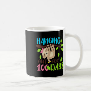 100 Tage herumhängender Faultier-Schulfeier Kaffeetasse