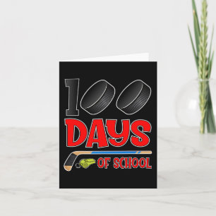 100 Tage Hockey Schüler Kinder Lehrer Karte