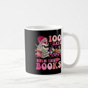100 Tage im Buch Leselhrer Skelett Bewertung Kaffeetasse