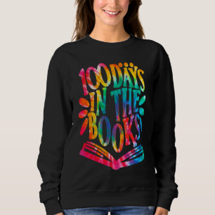 100 Tage im Buch Tie Dye Lesebuch 100. Sweatshirt