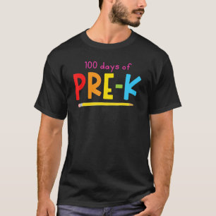 100 Tage im Vorschulalter Glücklicher 100. Bunter T-Shirt