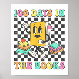 100 Tage in Büchern, die Lehrerin lesen 100 Tage Poster