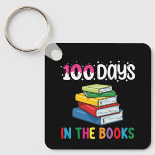 100 Tage in den Büchern Schulbibliothekarin Schlüsselanhänger