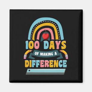 100 Tage, in denen sich die Kinder von Regenbogen Magnet