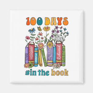 100 Tage in der Books Teacher Life School Geschenk Magnet