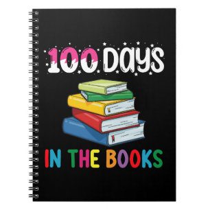 100 Tage in der Buchschule, die Bibliothekar lesen Notizblock