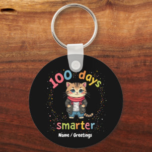 „100 Tage intelligenter“ feiern - anpassbar Schlüsselanhänger