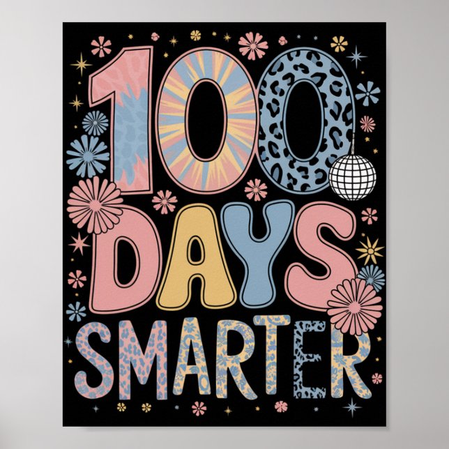 100 Tage intelligenter Frohes 100. Schultag Kinder Poster (Vorne)