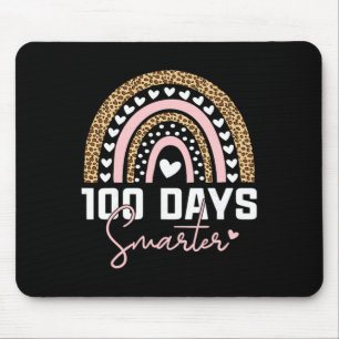 100 Tage intelligenter Frohes 100. Schultag Regenb Mousepad