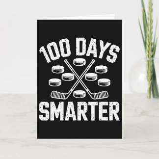 100 Tage intelligenter Hockey 100. Schultag Schüle Karte