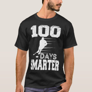 100 Tage intelligenter Hockey-Sport 100. Schultag T-Shirt