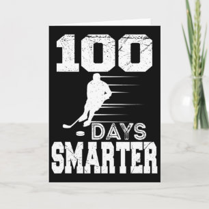100 Tage intelligenter Hockey-Sportarten 100. Schu Karte