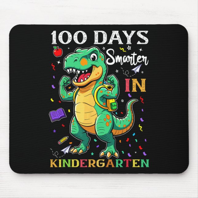 100 Tage intelligenter im Kindergarten Jungen 100. Mousepad (Vorne)