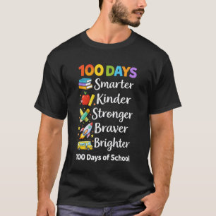 100 Tage intelligenter Kinder hellere Schule für S T-Shirt
