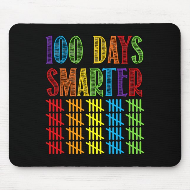 100 Tage intelligenter Kindergartenlehrer 100. Mousepad (Vorne)