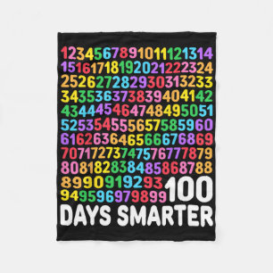 100 Tage intelligenter Mathe 100. Schultag Jungen Fleecedecke