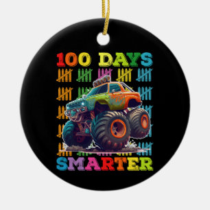 100 Tage intelligenter Monstertruck 100. Tag Schul Keramik Ornament