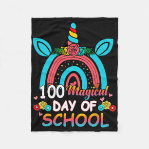 100 Tage intelligenter Regenbogen-Einhorn 100. Tag Fleecedecke