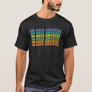 100 Tage intelligenter Retro Groovy Happy 100. Tag T-Shirt