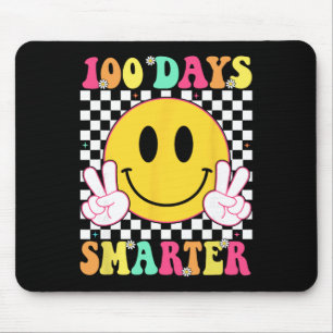 100 Tage intelligenter Retro-Lächeln Lehrer Kinder Mousepad