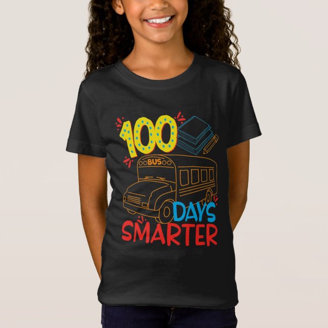 100 Tage intelligenter Schulbus T-Shirt (Vorderseite)