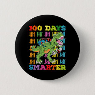 100 Tage intelligenter T-Rex Dinosaurier 100. Tag Button