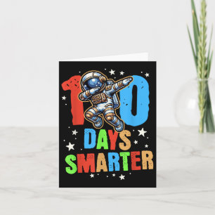 100 Tage intelligentere Astronauten-Weltraumjunge Karte