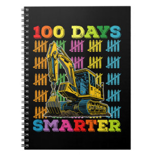 100 Tage intelligenterer Bagger 100. Schultag Notizblock