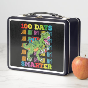 100 Tage intelligenterer T-Rex-Dinosaurier 100. Ta Metall Brotdose