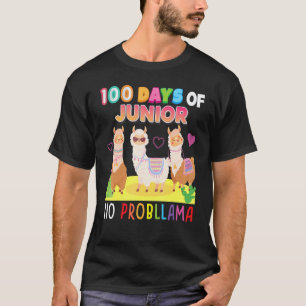 100 Tage Junior Kein Problem 100. Schultag Lama T-Shirt