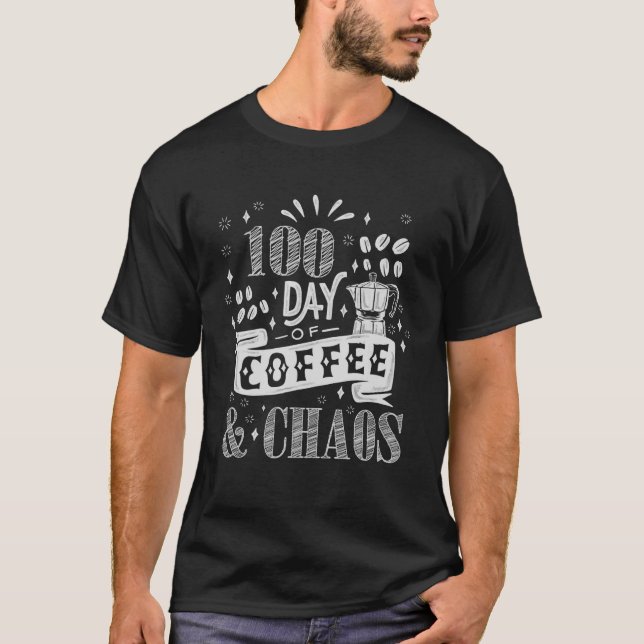 100 Tage Kaffee T-Shirt (Vorderseite)