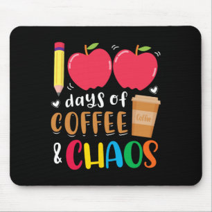 100 Tage Kaffee und Chaos 100. Schultag Mousepad