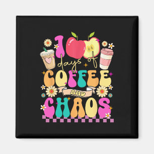 100 Tage Kaffee und Chaos glücklich 100 Tage Schuh Magnet