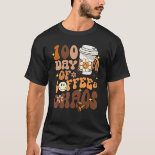 100 Tage Kaffee und Chaos glücklich 100 Tage Schuh T-Shirt