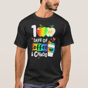 100 Tage Kaffee und Chaos glücklich 100 Tage Schuh T-Shirt