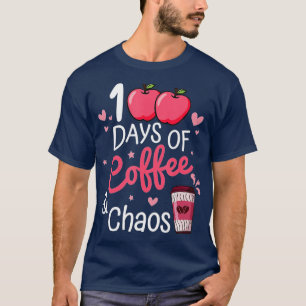 100 Tage Kaffee und Chaos glücklich 100 Tage Schuh T-Shirt