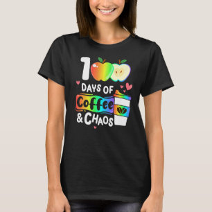 100 Tage Kaffee und Chaos glücklich 100 Tage Schuh T-Shirt