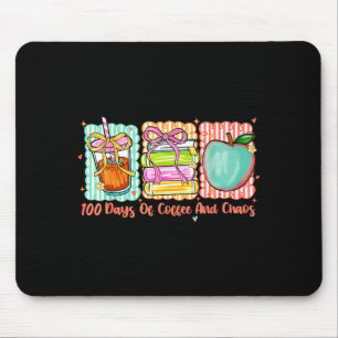 100 Tage Kaffee Und Chaos Retro Coquette Lehrerin Mousepad