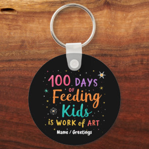 100 Tage Kinderernährung sind ein Kunstwerk:  Schlüsselanhänger