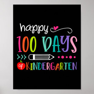 100 Tage Kindergarten 100 Tage Schule Poster