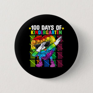 100 Tage Kindergarten Dabbing Buntes Fidget T Button