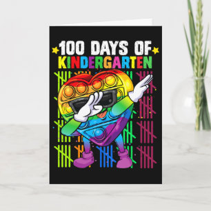 100 Tage Kindergarten Dabbing Buntes Fidget T Karte