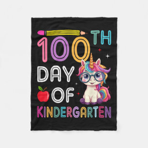100 Tage Kindergarten Einhorn 100 Tage Fleecedecke