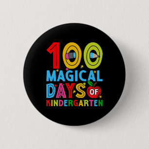 100 Tage Kindergarten glücklicher 100. Schultag Button