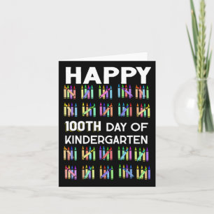 100 Tage Kindergarten glücklicher 100. Schultag Karte