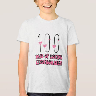 100 Tage Kindergarten Herzlehrer Vale Tri-Blend Shirt