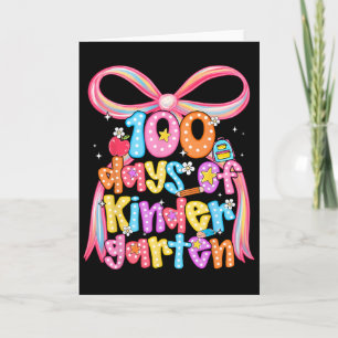 100 Tage Kindergarten-Lehrerin Coquette-Schleife M Karte