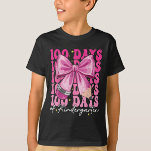 100 Tage Kindergarten Mädchen Bow 100. Tag T-Shirt